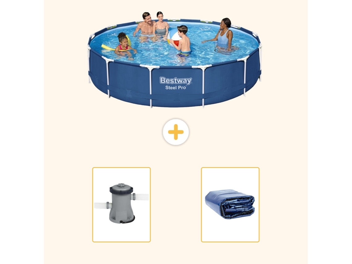 Bestway Piscina Bestway Steel Pro Redonda - 396x84 Cm - 3-peças S22312