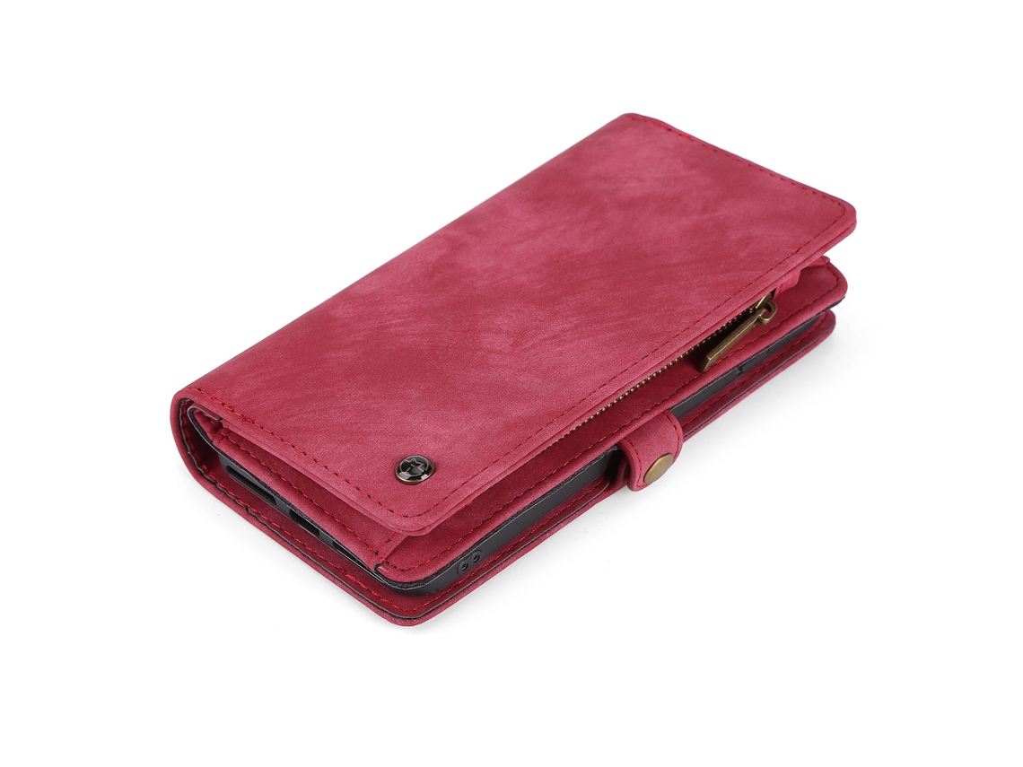Capa LAXISCREED Iphone 7plus/8plus Couro Vermelha Cartão