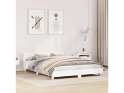 Cama Sem Colchão 120x190 Cm Madeira De Pinho Maciça Branco