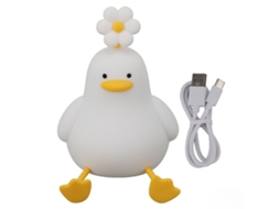 Luz Noturna de Pato Silicone Carregável 1200mah com 3 Níveis de Brilho para Quartos | S/MARCA