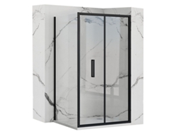 Cabine De Duche De Canto Rea Rapid Fold Black 100x90