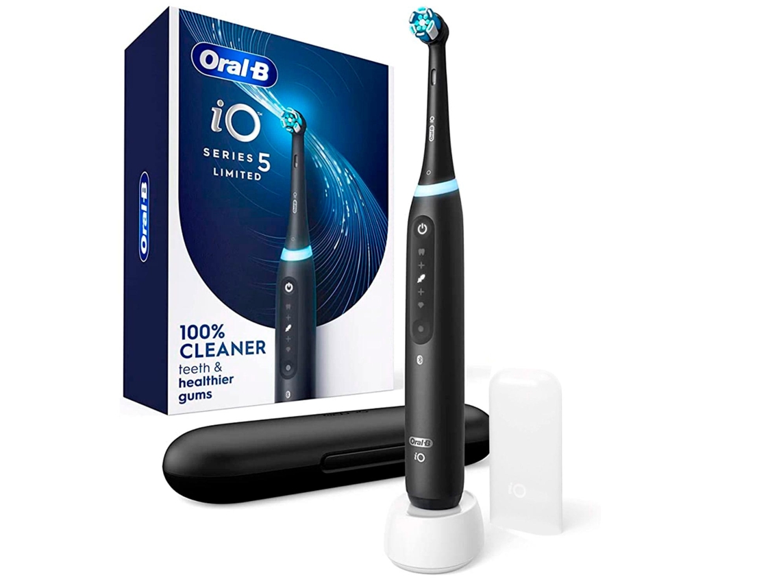 Cepillo de Dientes Eléctrico Recargable BRAUN ORAL-B Io5 Negro + Estuche