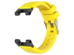 Bracelete Silicone Textura de Sarja 22Mm para Huami Amazfit T-Rex/T-Rex Pro/Ares Amarelo