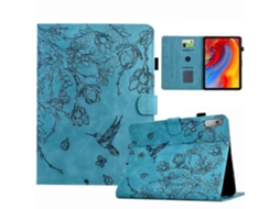 Capa de couro inteligente com estampa de flores e pássaros Webake para tablet