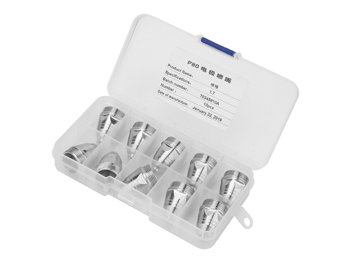 Conjunto De 10 Eléctrodos E Pontas Para Tocha De Plasma P80, Ponta De Eléctrodos Para Cortador