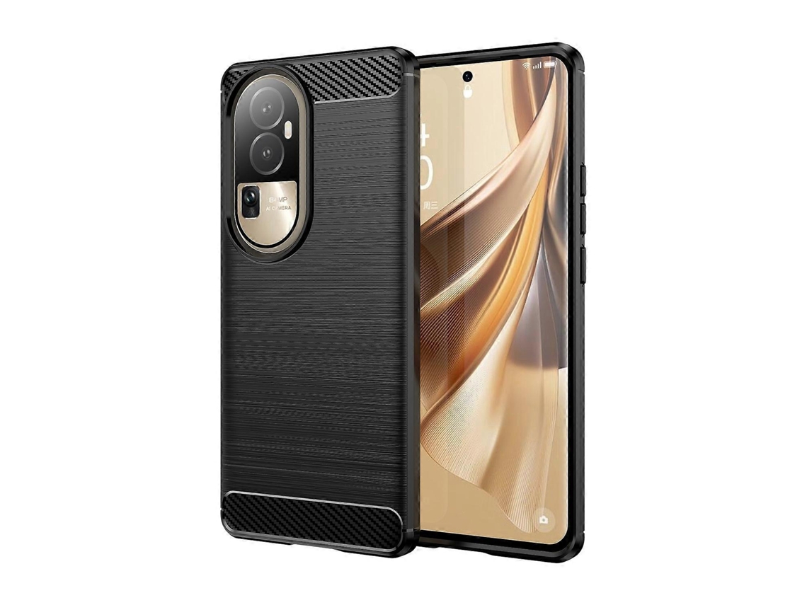 Capa De Celular Em Tpu Com Textura Escovada De Fibra De Carbono Para Oppo A78 4g