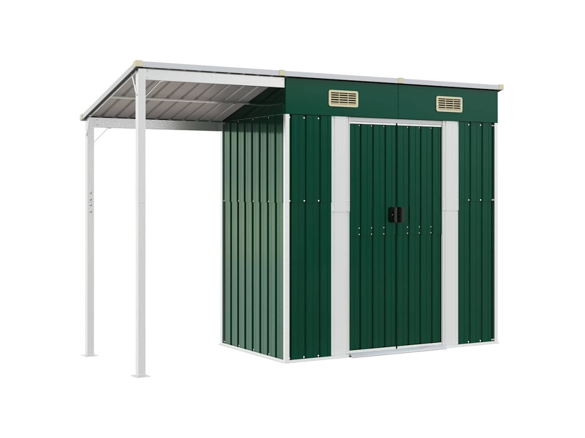 Abrigo VIDAXL Verde Aço (277x110,5x181 cm)