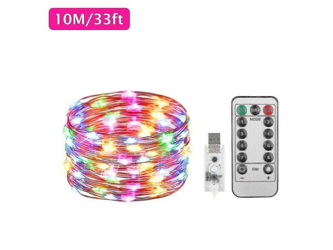 Luzes De Natal Exteriores Luzes De Jardim Usb Com Controle Remoto 5/10m 50/100leds Fio De Cobre Impermeável