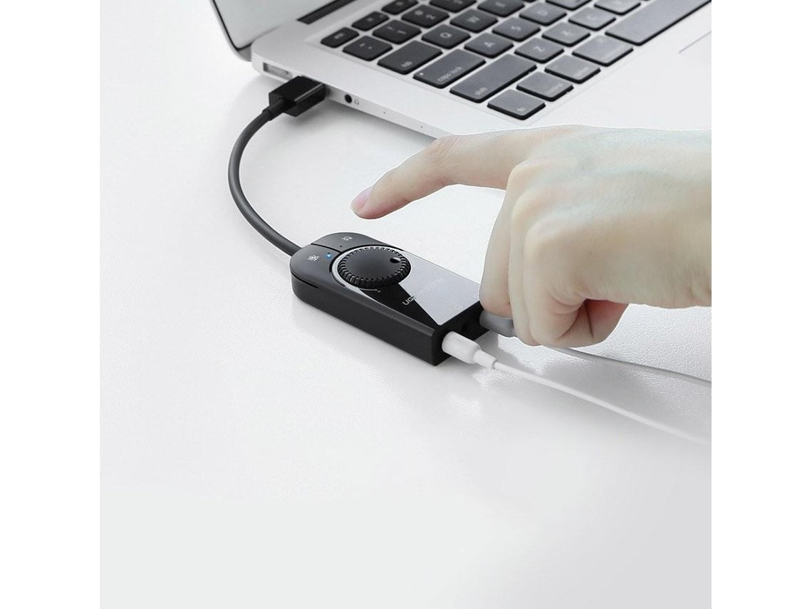 Cabo Ugreen External Sound Audio Card 3,5 Mm Mini Jack Volume Control