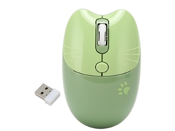 Ratón inalámbrico bt5.1 de 2,4 ghz con clic silencioso y dpi ajustable para oficina (green girl) | S/MARCA