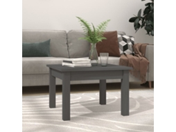 Vidaxl Mesa De Centro 45x45x30 Cm Madeira De Pinho Maciça Cinzento