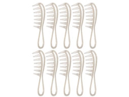 2026 10pcs Pente de Dentes Largos com Cabo Ergonômico Portátil para Cabelo Flash Gold