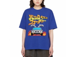 Rockinstone Back To The Future Movie Kanji Solid Royal Adult T-shirt Size:s