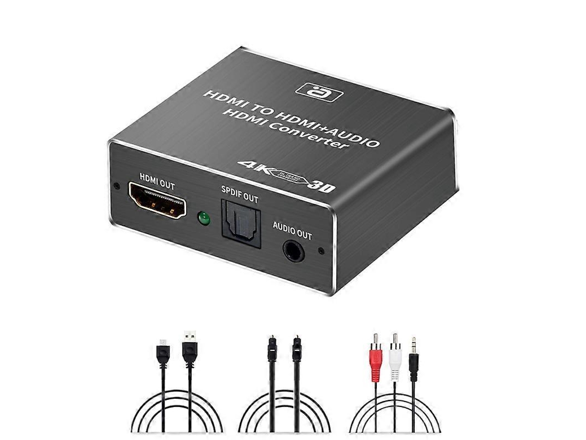 Extrator De Áudio Hdmi Hdcp Cec+ Conversor Óptico Toslink Spdif Rca 3,5 Mm 4k X 2k 3d Hdmi Au