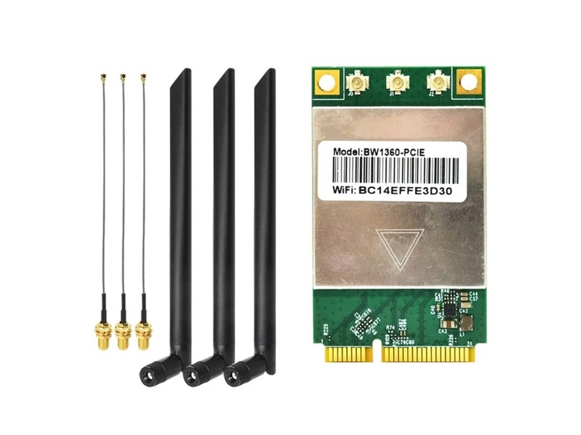 Lurelia Placa Wi-fi Mini Pcie Bcm94360 Bw1360 1750 Mbps 1,3 Gbps 2,4 Ghz Antena