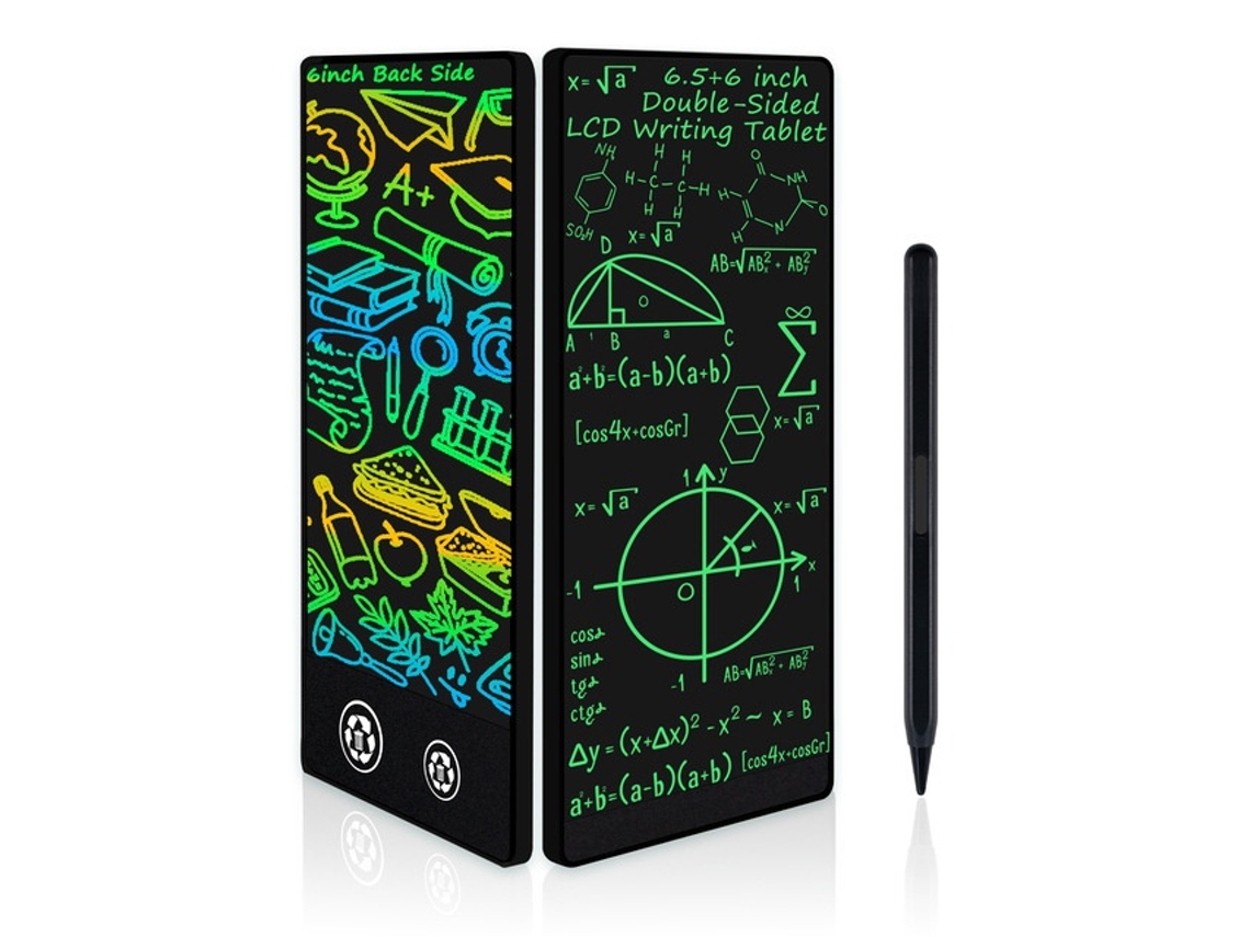 Tablet De Escrita Lcd, 6,5 Polegadas, Lcd, Preto, Para Desenho, Notas E Aprendizagem Infantil Tressino