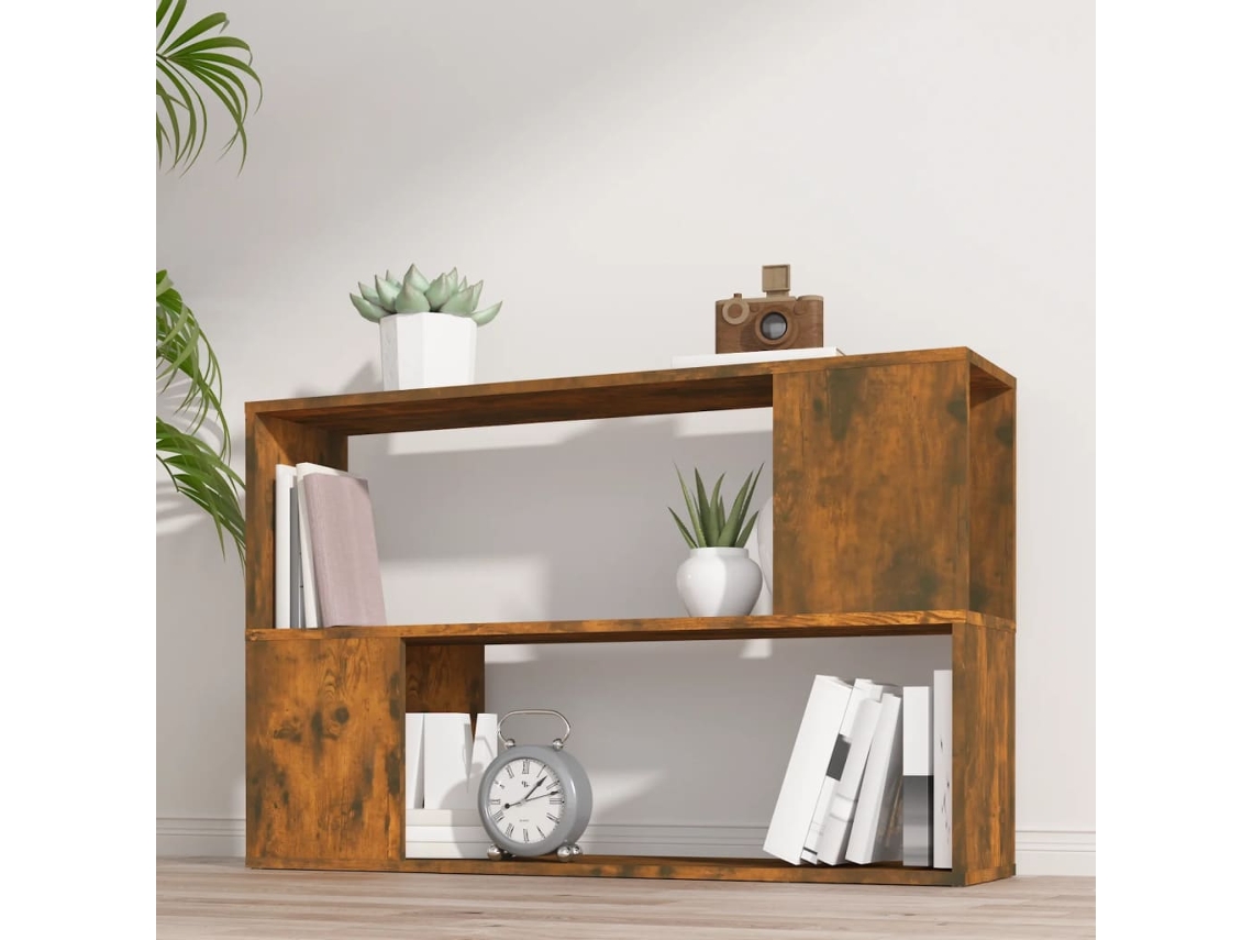Vidaxl Estante 100x24x63 Cm Derivados De Madeira Carvalho Fumado
