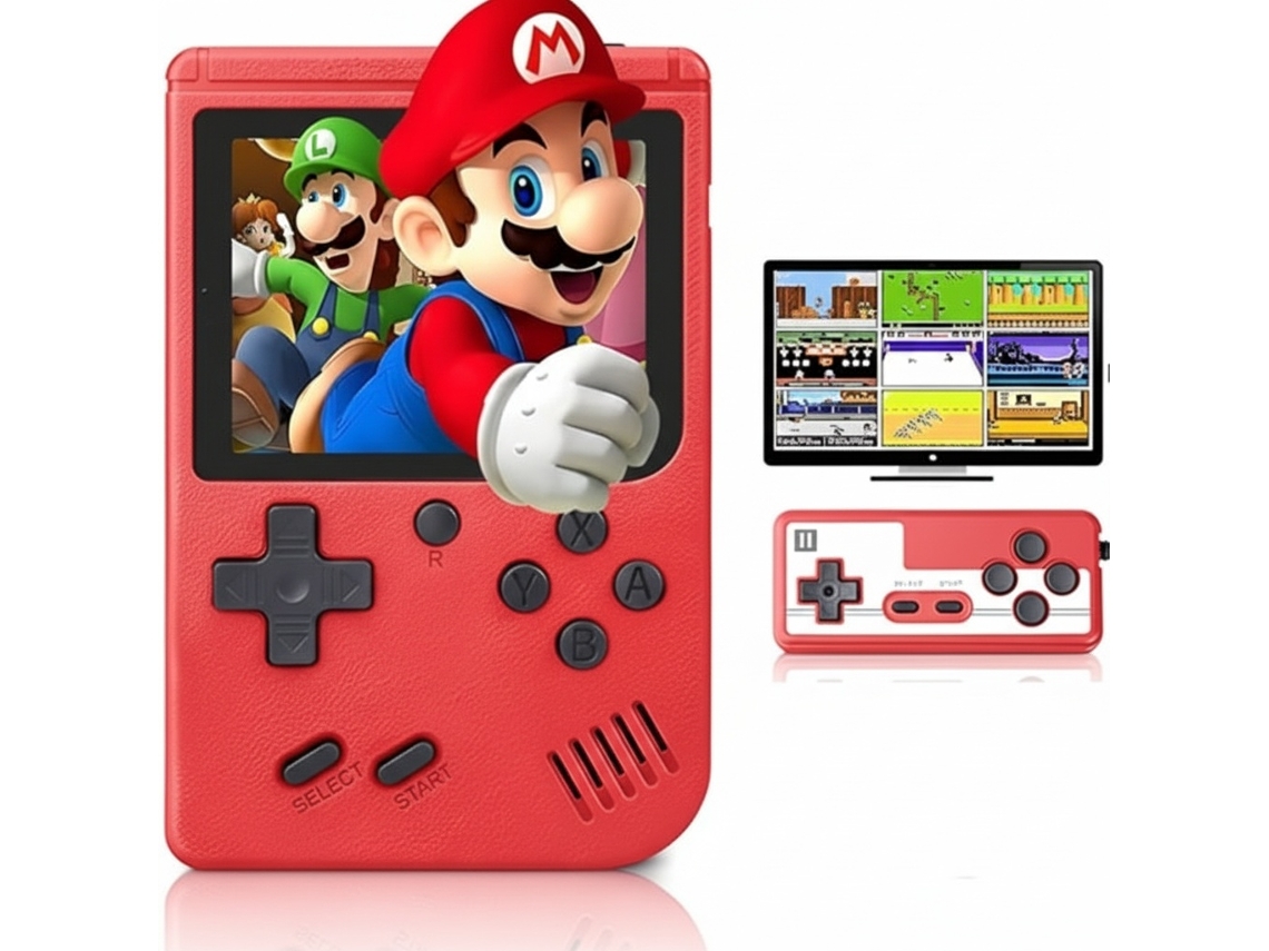 Console Portátil Retrô com 400 Títulos Clássicos, Tela de 3 Polegadas AQUAFORGE