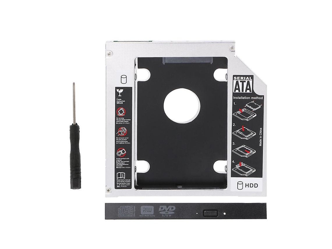 Universal 12,7 Mm 2,5 Sata Para Sata 2nd Hdd Ssd Bandeja Adaptadora De Disco Rígido