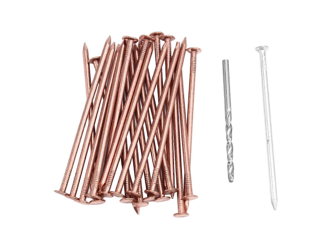 25 Pregos De Cobre Para Derrubar Árvores, Pregos De Cobre Puro De 3,5 Polegadas. Brilvibera
