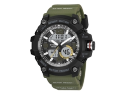 Reloj Deportivo Digital Outdoor Impermeable Para Hombre Synoke 9198 Verde Ejército