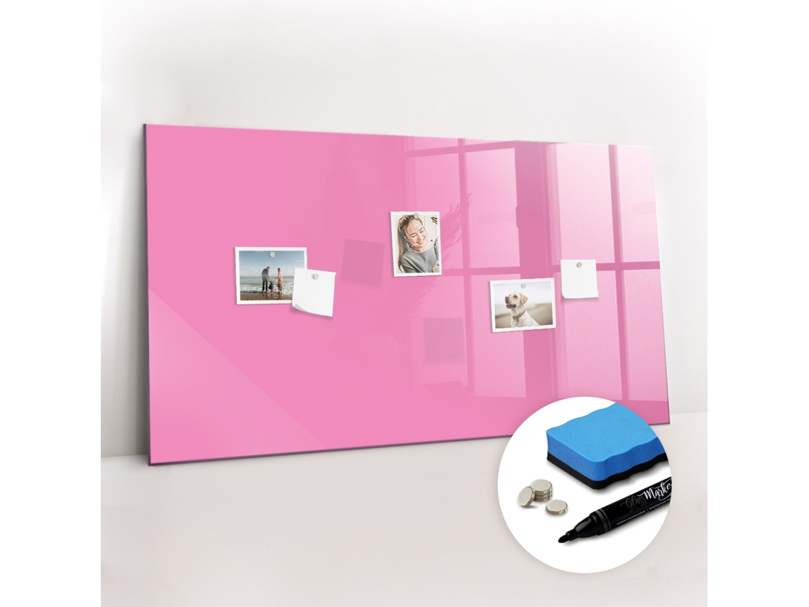 Quadro Magnético Decorativo Cor Rosa Para A Cozinha Espelharte (120x60 Cm)