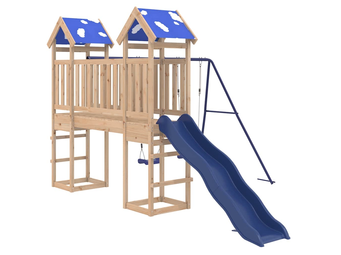 Conjunto de brincar para exterior VIDAXL Castanho Madeira