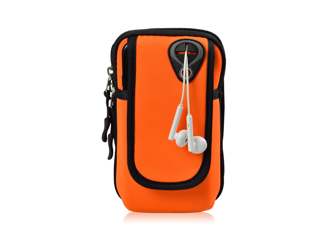 Braçadeira Para Celular, Resistente Ao Suor, Para Treino E Corrida, Laranja.