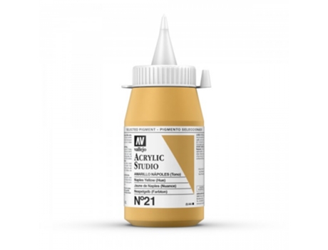 Pintura Acrílica Vallejo Studio 500 Ml (21 Amarelo Nápoles)