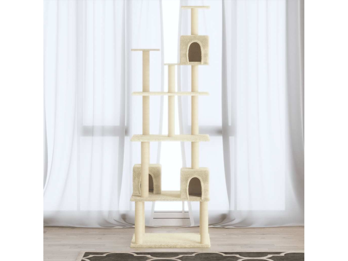 Vidaxl Árvore C/ Postes Arranhadores Sisal 188 Cm Cor Creme