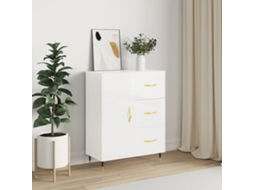 Aparador 69,5x34x90 cm Madera Procesada Blanco Brillo
