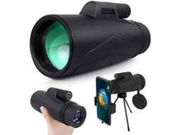 Binóculos ENKERS Monoculares 40X60 HD Monocular Profissional À Prova D'Água com Adaptador para Smartphone e Tripé Adequado para Caça Aca-Preto