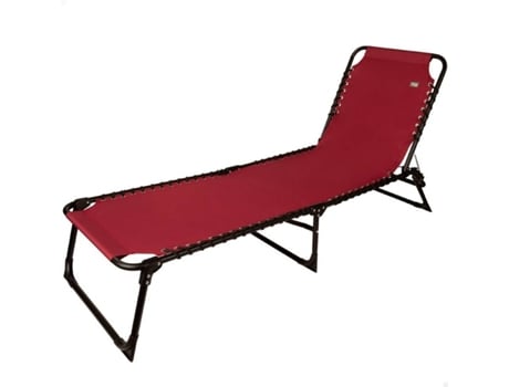 Espreguiçadeira AKTIVE (Vermelho - Ferro, Poliester600D - 59x190x30 cm)
