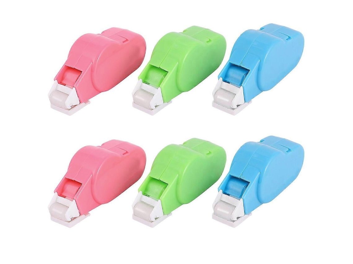 Conjunto de 6 Mini Rolos Dispensadores de Fita Adesiva Dupla Face para Scrapbooking e Artesanato Diy. Leves e Portáteis. GOKOCO