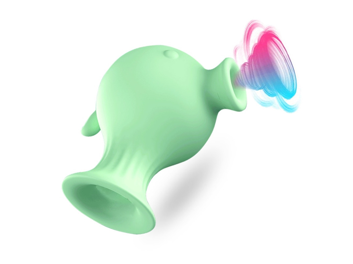 Vibrador De Suco De Silicone De 7 Frequncias Para Mulheres (verde)