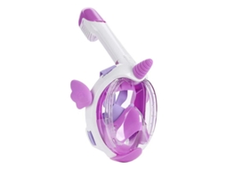 Máscara Facial Completa De Snorkel Infantil Czhhmart, Visão 180° Antiembaciada Anti-fugas Com Tubo Respiratório, Para Crianças 4-12 Anos.