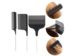 Conjunto de pentes e ferramentas de salão para coloração, tingimento, mechas, tranças e corte de cabelo 2026.