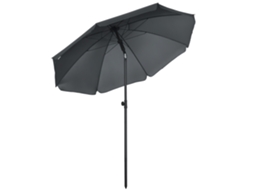 Sombrinha de Praia Ø180cm ZENCORE SERVICES, ajustável, UV50+, poste Ø32mm, cinza