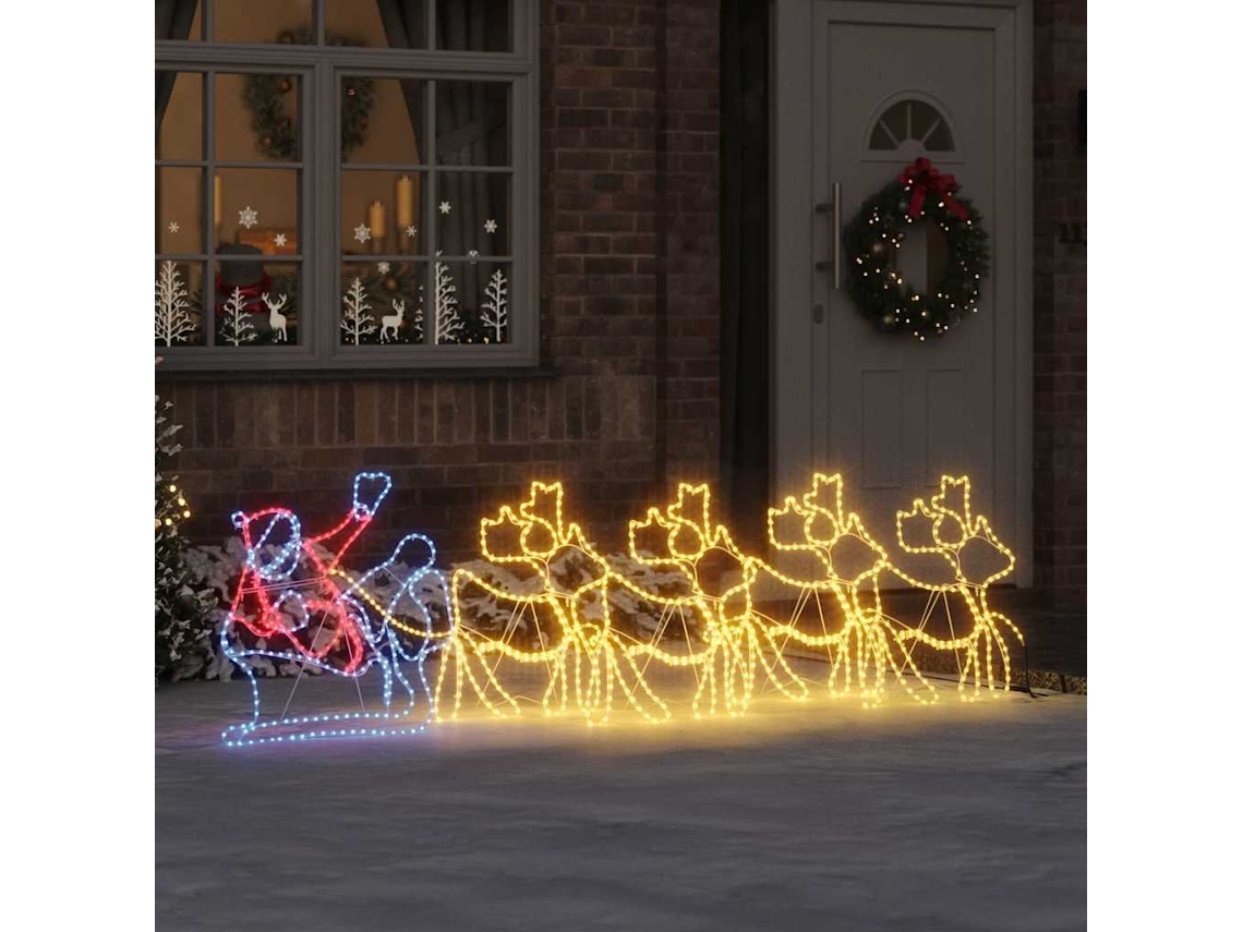 Vidaxl Decoração De Natal Com 1224 Leds Multicolor 69 X 79 Cm Pvc