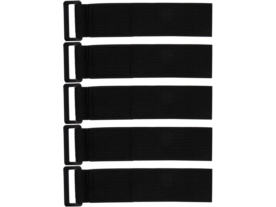 Conjunto De 5 Abraçadeiras De Nylon Pretas, Com Fivela Resistente