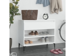 Vidaxl Sapateira 70x36x60 Cm Derivados De Madeira Branco
