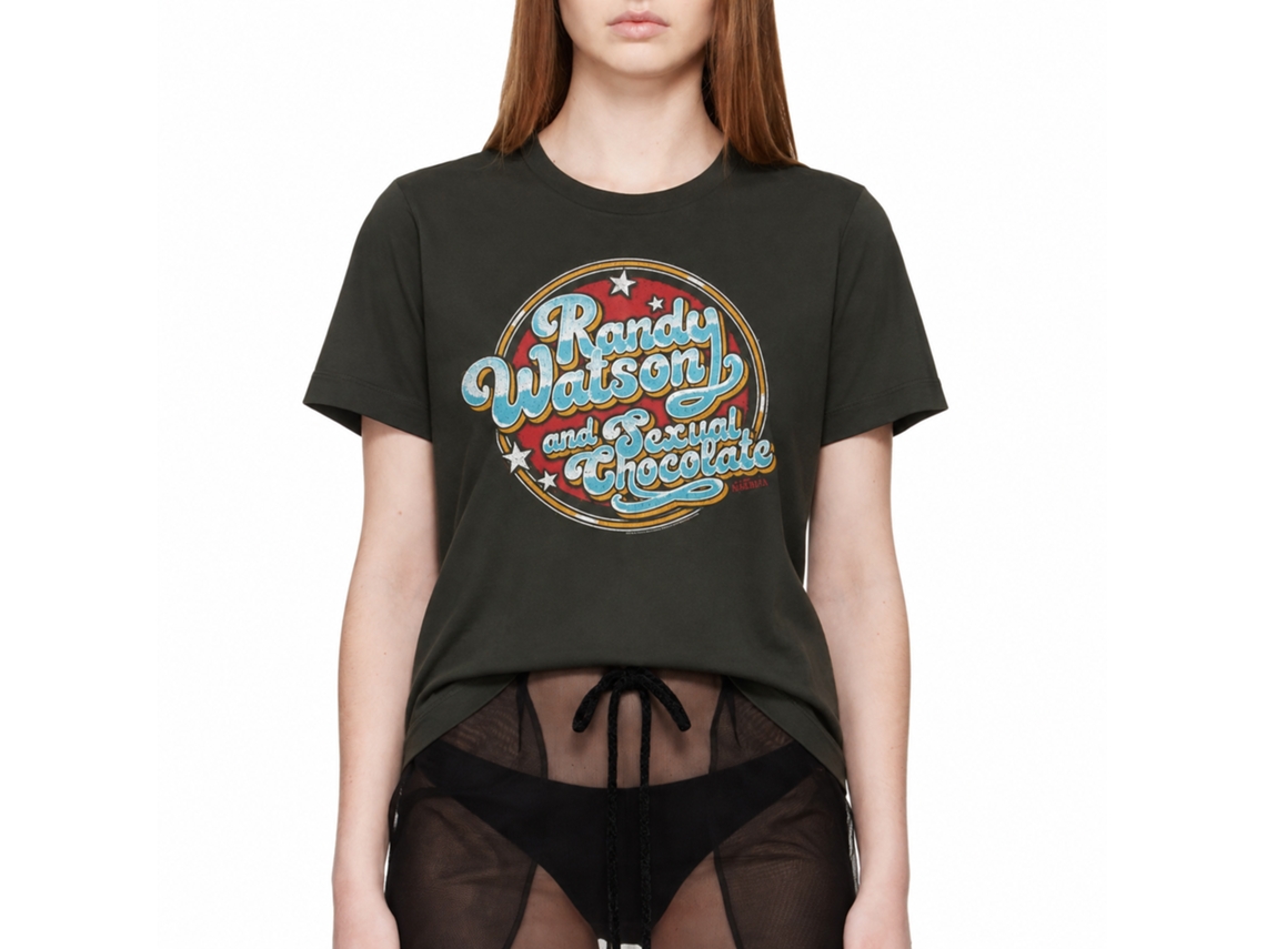 Rockinstone Coming To America Cta Randy And Chocolate Solid Smoke Adult T-shirt Size:xxxl