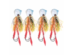 4 Peças Iscas de Pesca Silicone com Gancho Azul