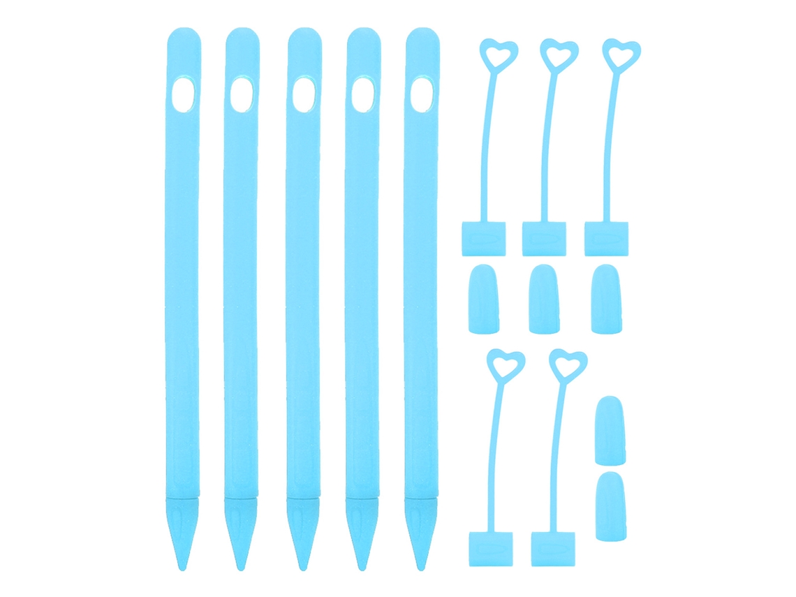 Capa protetora de silicone macio para lápis ios, caneta estilográfica, anti slip, azul céu | S/MARCA