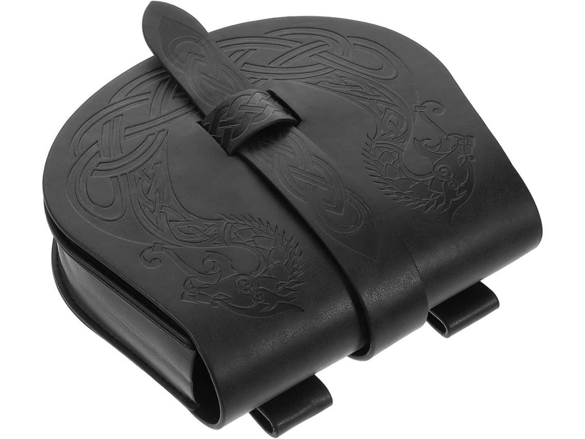 Bolsa De Cintura Medieval Retrô Viking Leve Em Couro Pu, Unissex Para Cosplay E Festas.