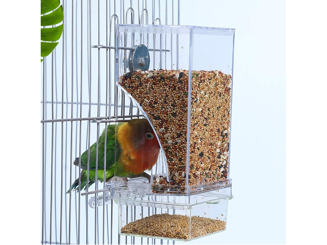 Alimentador Automático para Gaiola para Pássaros, À Prova de Derramamento, para Pássaros Pequenos, Papagaios, Canários, Periquitos AQUAFORGE