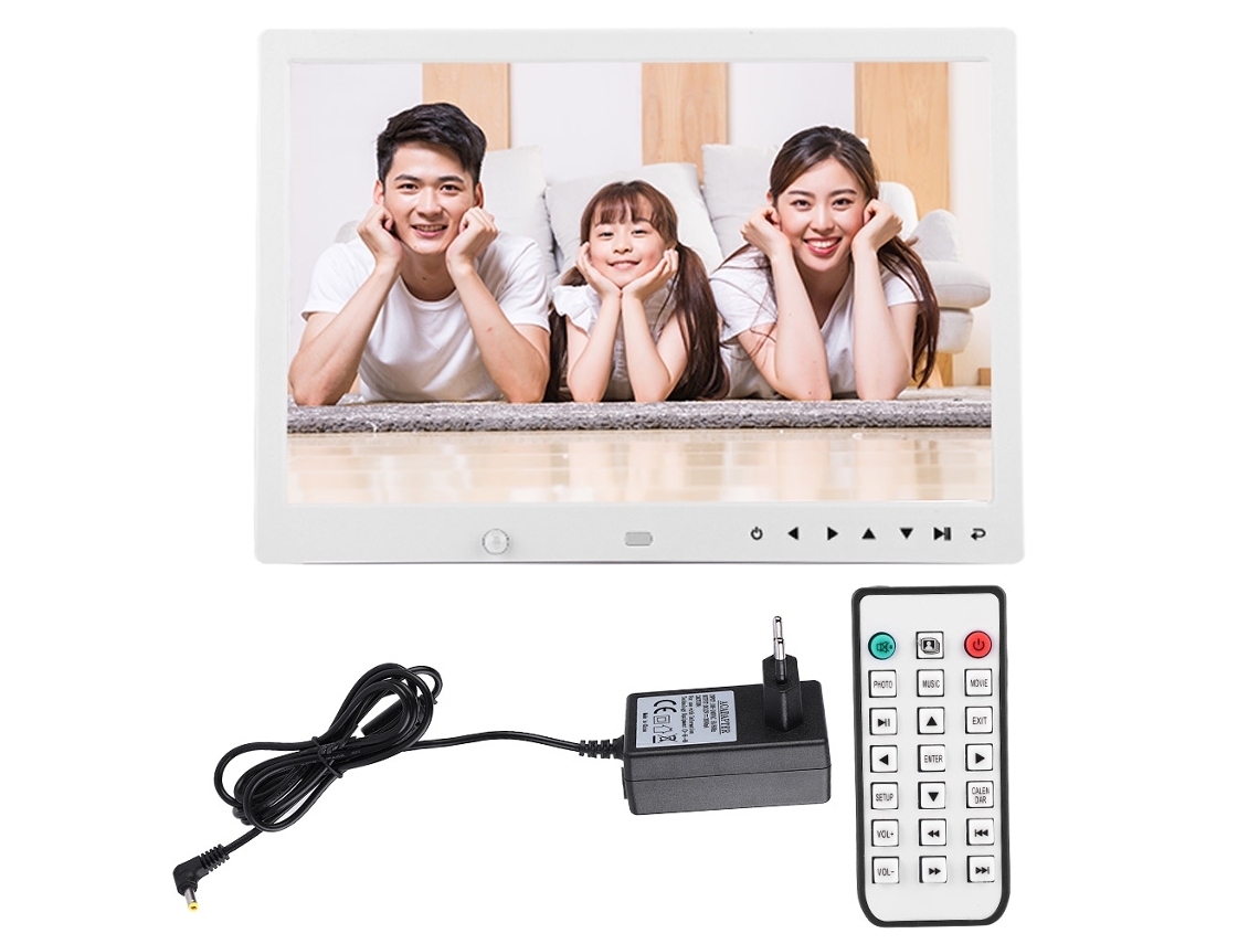 Laxiscreed Quadro Digital Portátil De 13 Polegadas Com Tela 1080p, Relógio E Reprodução De Vídeos
