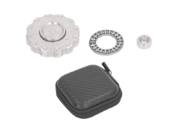 Walshlxq brinquedo Deslizador de Moeda de Engrenagem Redonda de Metal, Aço Inoxidável, Rotativo para Dedos, Reduz Estresse, Prata