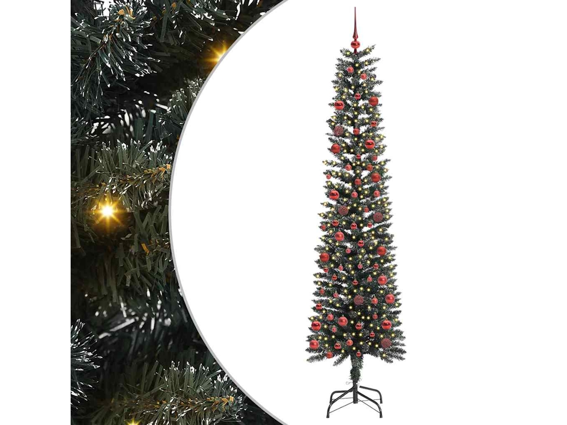 Conjunto 1 Árvore De Natal Artificial Vidaxl Verde Pvc (210 Cm)