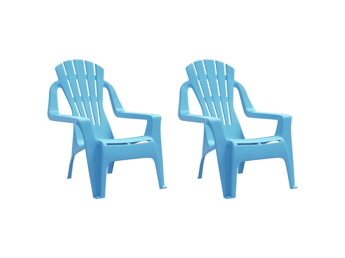 Garden Chair, Garden Chairs Vidaxl Azul Polipropileno (n/a)